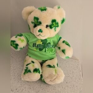 Build-A-Bear Shamrock Plush in Green and Cream